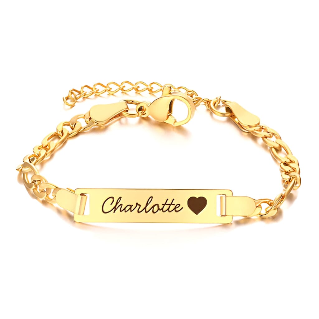 Bracelet personnalisé avec prénom de bébé I gourmette