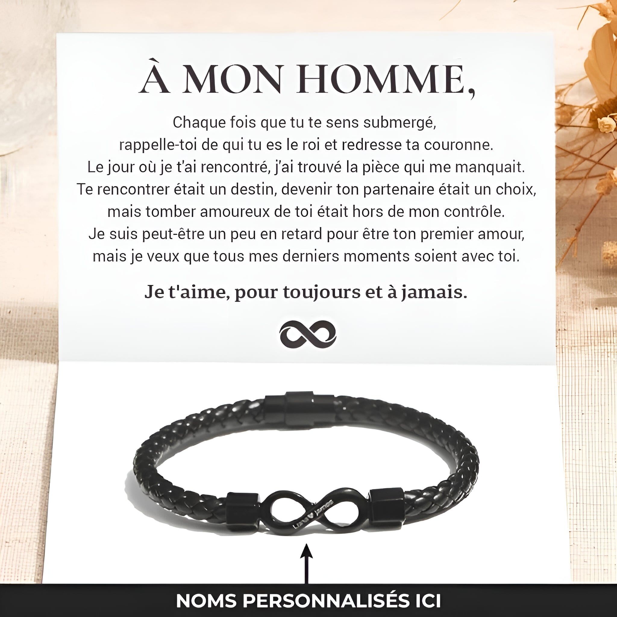 Bracelet personnalisé <i>âme-soeur</i> - Aismée