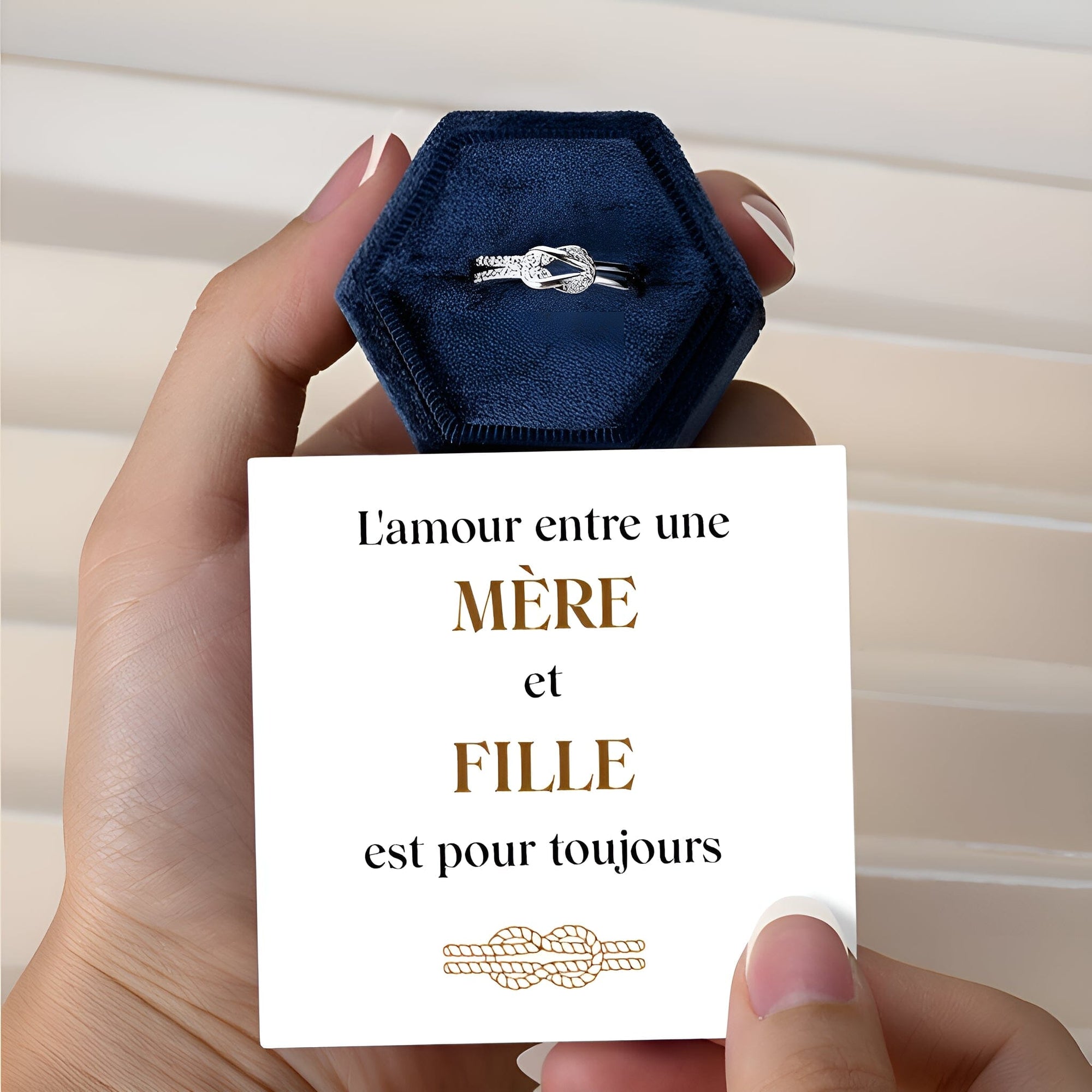 BAGUE MÈRE & FILLE I NŒUD Je T'aime Pour Toujours